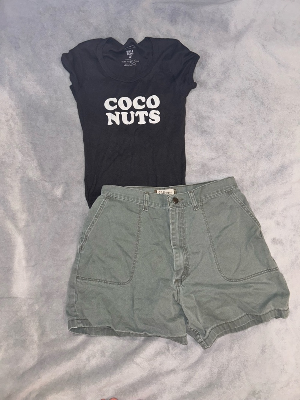 Vintage Wrangler Olive Green High-Waist Women's Shorts, medium/10